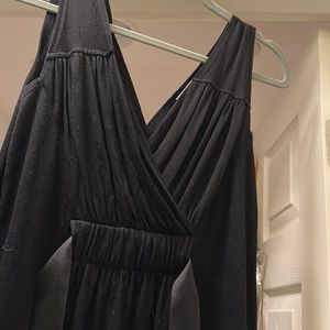 Nine West Black Sleeveless Dress with Ribbon Tie Waist